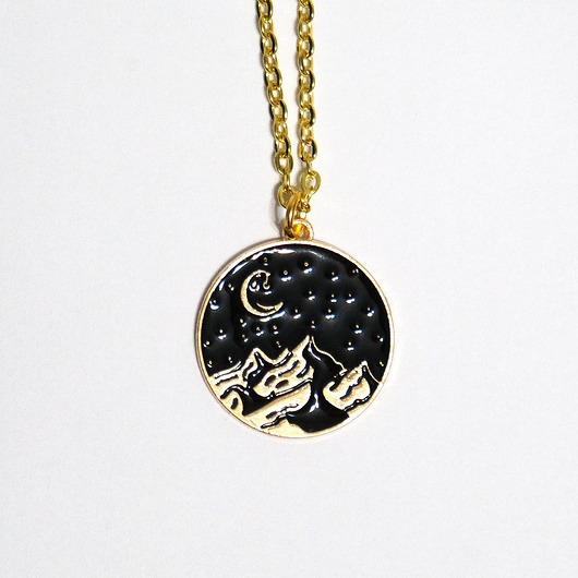 wisiory Naszyjnik - Góry nocą