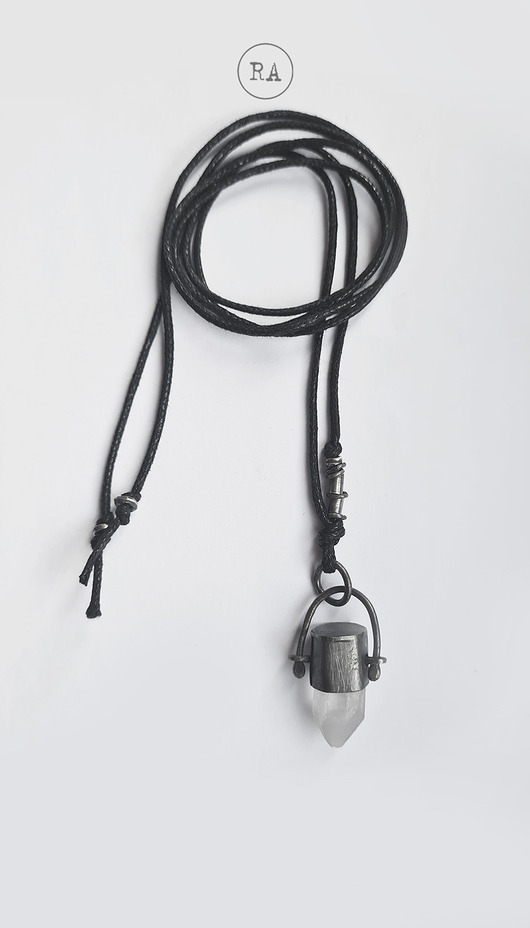 wisiory SREBRO Kryształ górski - naszyjnik Q25101