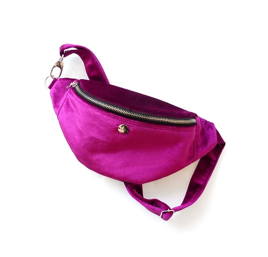 saszetka nerka Nerka welurowa Magenta