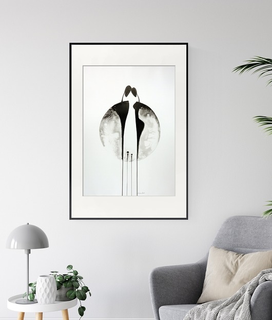 grafika 50 x 70 cm wykonana ręcznie, abstrakcja Krystyna Siwek Art