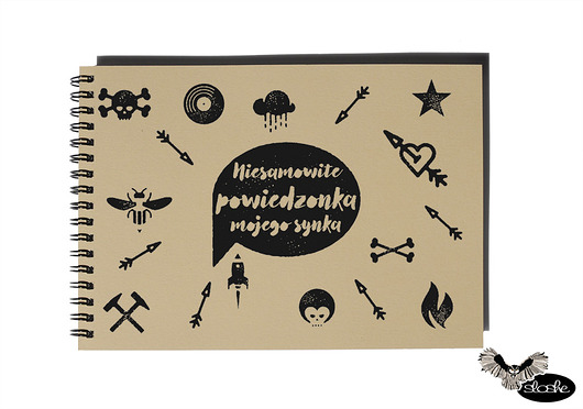 Niesamowite powiedzonka ..., recycled notatnik Sowia Aleja