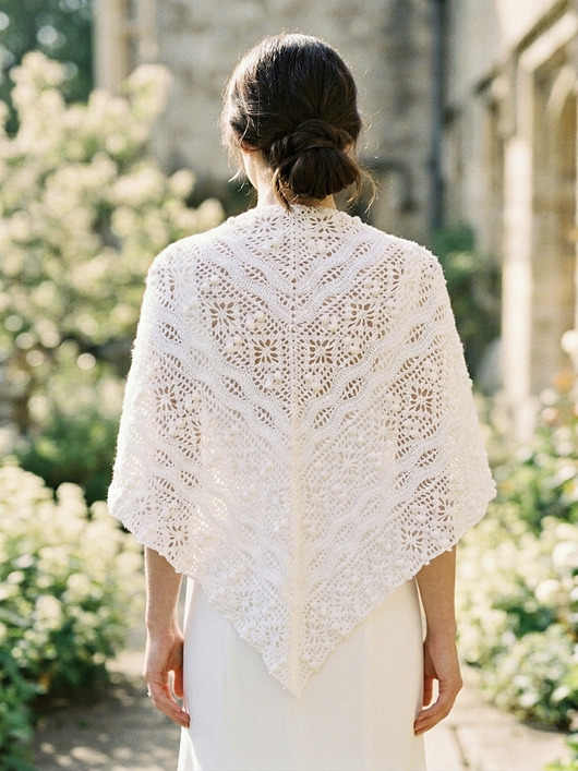 dodatki ślubne Chusta ślubna handmade ręcznie robiona miękka elegancka biała