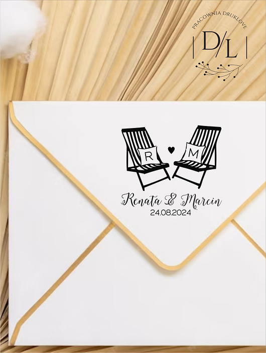 stemple ślubne Stempel ślubny personalizowany Leżaki