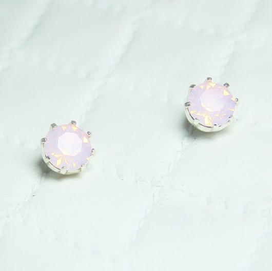 Kolczyki PINK OPAL POPLAVSKY