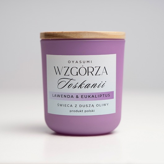 świeczniki i świece Świeca zapachowa z wosku oliwnego Wzgórza Toskanii