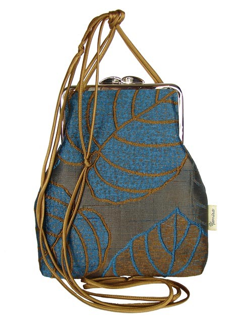 torebka :: blue & brown leaf :: yamira