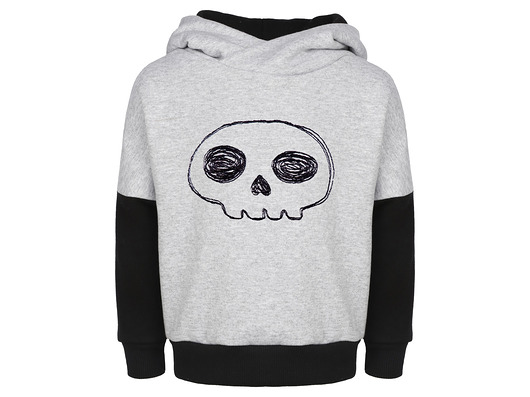 Bluza z kapturem Grey Graffiti Skull nonino
