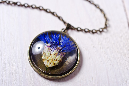 Okrągły naszyjnik z chabrem So Jewelry