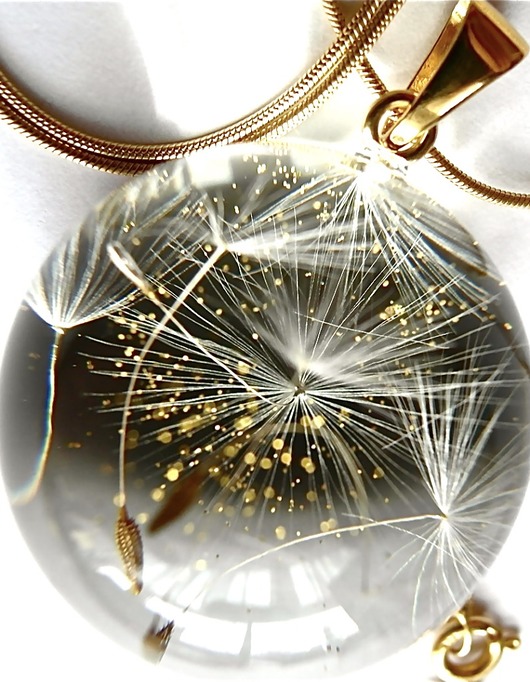Naszyjnk z nasionkami wiosennych dmuchawców Grol Jewellery