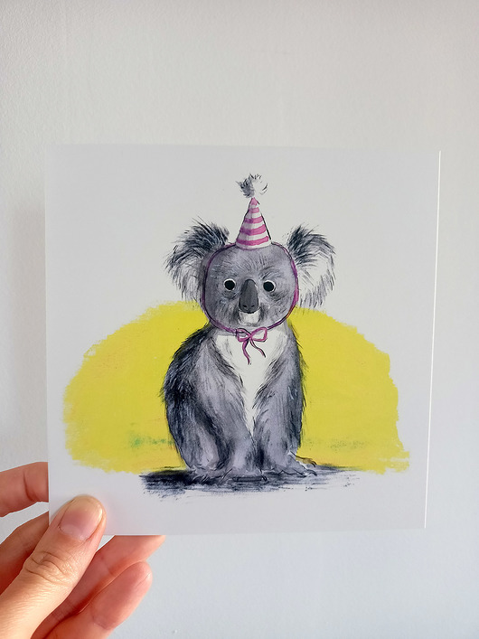 kartki okolicznościowe - wydruki Kartka  urodzinowa "Koala"