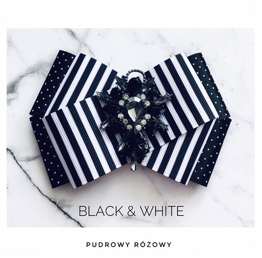 broszki Brosza Black & White  w paski NEW