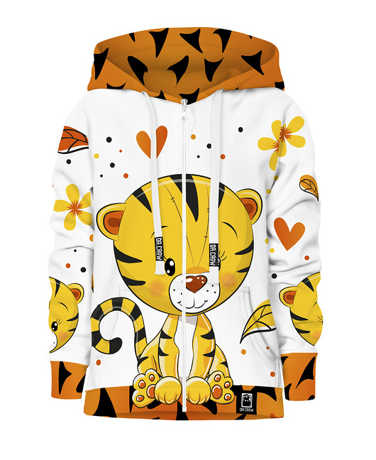 bluzy dla chłopców Bluza Zamek Chłopiec DR.CROW Cute Tiger