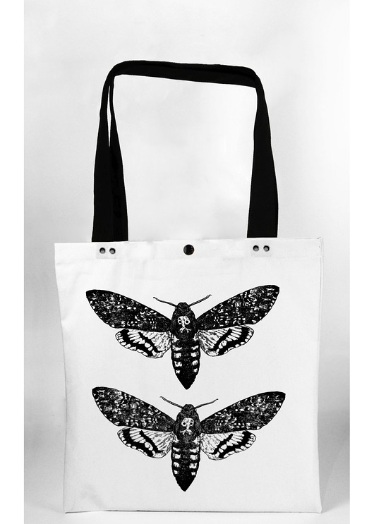 Ćmy zmierzchnice - torba z grubej bawełny Wild Dot