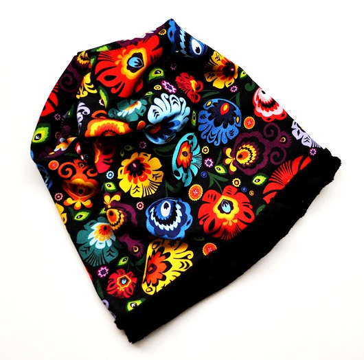 Dwustronna czapka BEANIE_FOLK MOJAMAJA