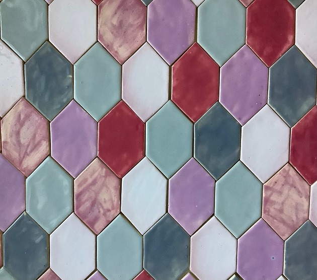 kafle i panele Ręcznie robione kafelki "Róże i szarość"