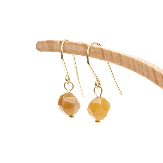 kolczyki pozłacane Kolczyki Solen z Kamieniem naturalnym w złocie.