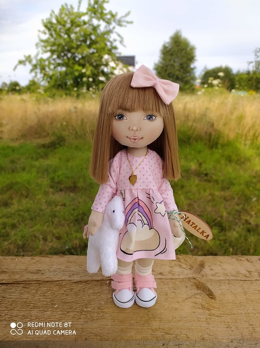 Lalka handmade 32cm malowana dostępna od ręki Handmade Tolak