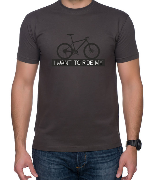 Koszulka T-SHIRT I want to ride MTB Dark studioixi