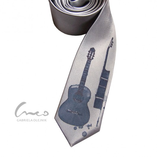 muszki i krawaty Krawat Gitara