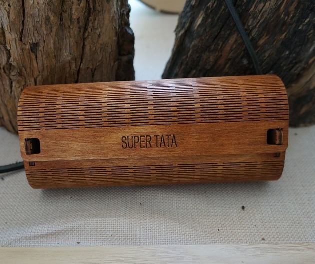 etui na okulary Etui na okulary z drewna Super Tata