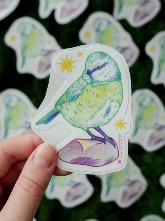 naklejki i wlepy Modraszka / naklejka winylowa