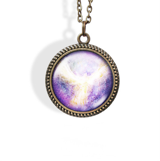 wisiory Medalion, talizman - Anielski kontakt - brąz