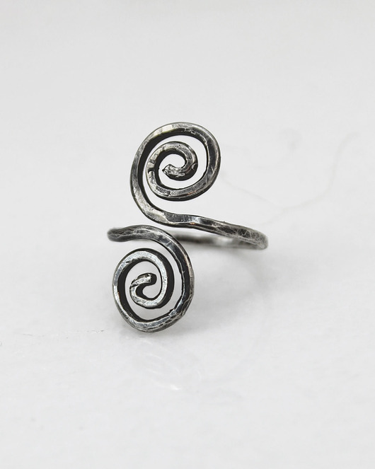 pierścionki srebrne Pierścionek Zawijasy - rozm. S - srebrny