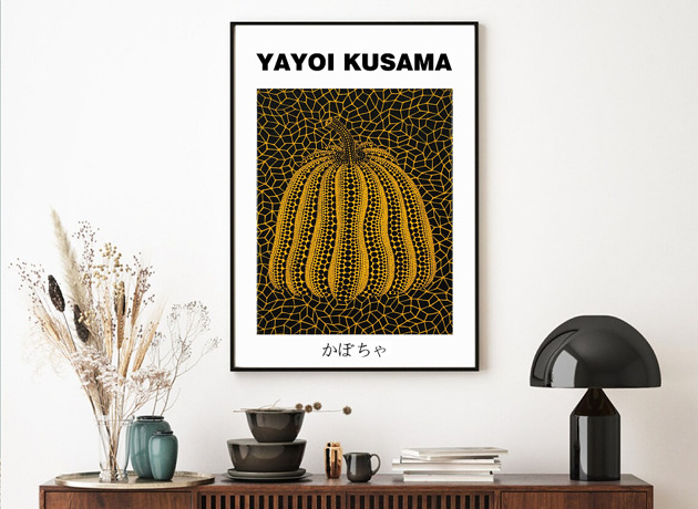 plakaty PLAKAT japoński, japandi dekoracja, Kusama