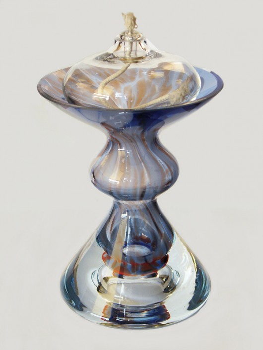 świecznik na olejki KROPELKA FIOLETU Borowska Glass Design
