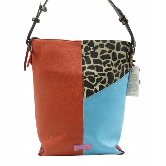 torby na ramię Torebka skórzana damska na ramię, mieści format A4 pojemna OLIVKA