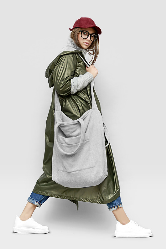 Dresowa torba Freebag w jasnoszarym melanżu Freeshion