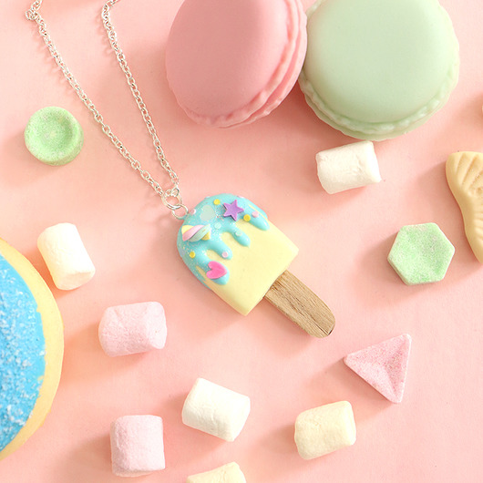 Lody na patyku naszyjnik dla dziewczynki pastel Lemon Lovely