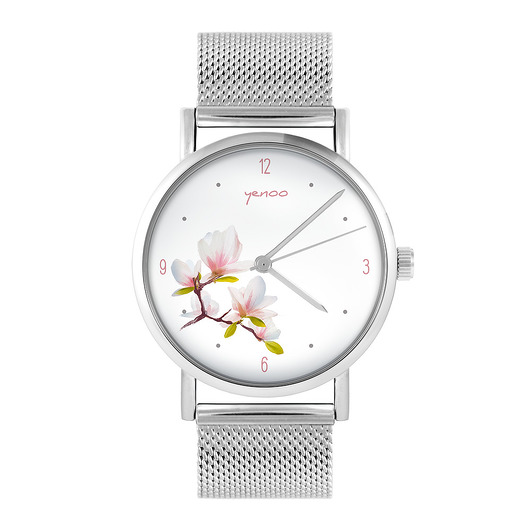zegarki damskie Zegarek - Magnolia - bransoleta mesh