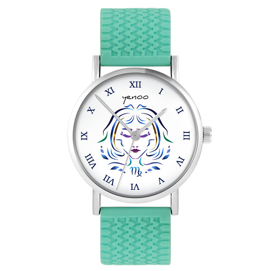 zegarki unisex Kolekcja Starlight - Panna - silikonowy, turkus