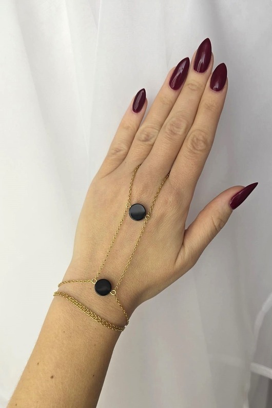 bransoletki z kamieni naturalnych Bransoletka z pierścionkiem Fashion Stones