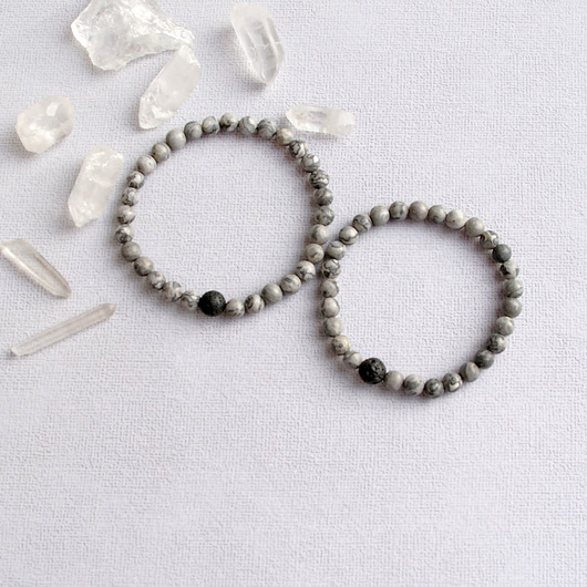 bransoletki z kamieni naturalnych KOMPLET dla PARY : jaspis