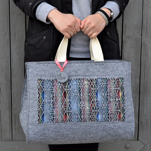 torby na ramię Szara filcowa torebka EthnicBag