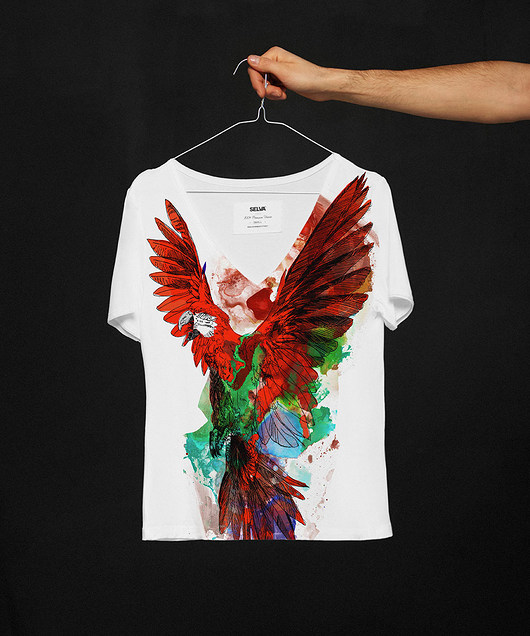 Red ara t-shirt no.2 - SELVA SELVA