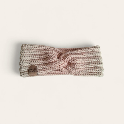opaski do włosów Ciepła opaska z wełną merino handmade