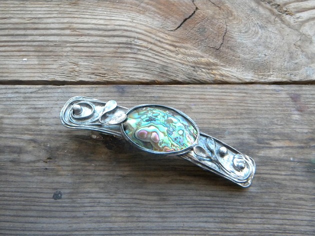 spinki i klamry do włosów Muszla paua  - klamra do włosów