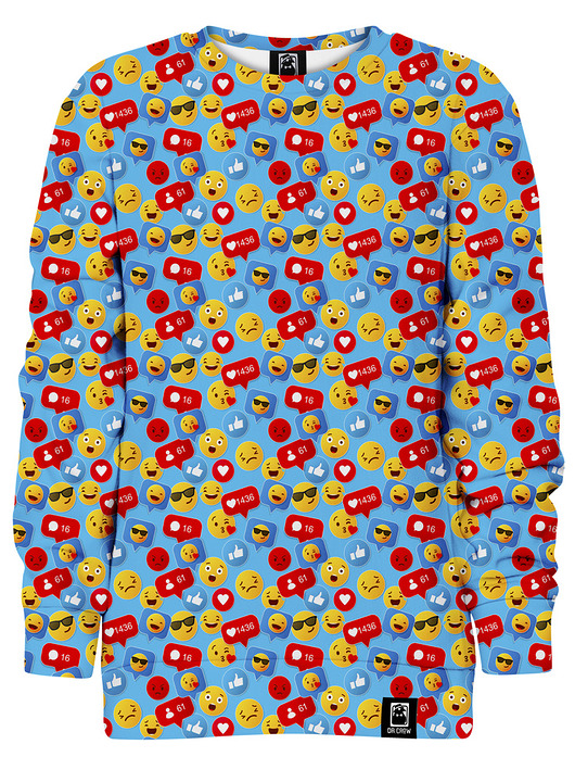 bluzy dla dziewczynki Bluza bez kaptura Dziewczynka DR.CROW Emotki