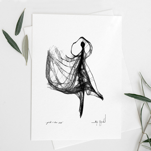 grafiki i ilustracje Autorska grafika (tancerka) - nr 55