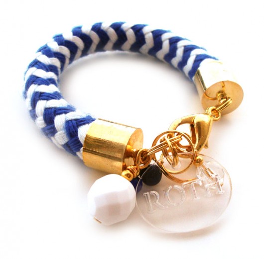 Rope bracelet / zygzak / biało niebieska  Monika Roth