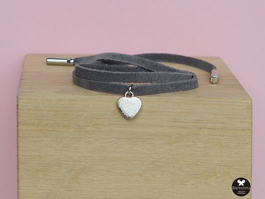 mini grey love silver  barboleta