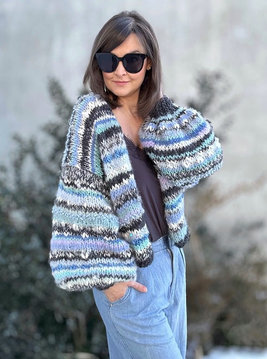 kardigany damskie Kardigan ZOYA Blue