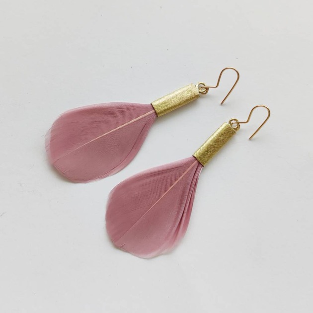 kolczyki z piórami PIÓRKO kolczyki