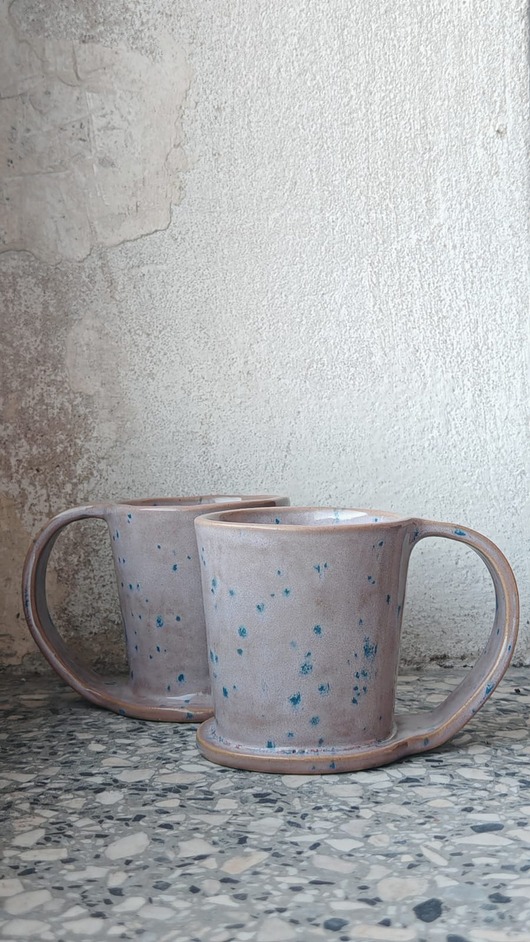 kubki Dwa kubeczki różowo-niebieskie