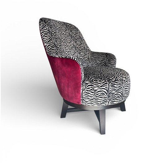 fotele Fotel Vito Wilde, aksamitny, we wzory