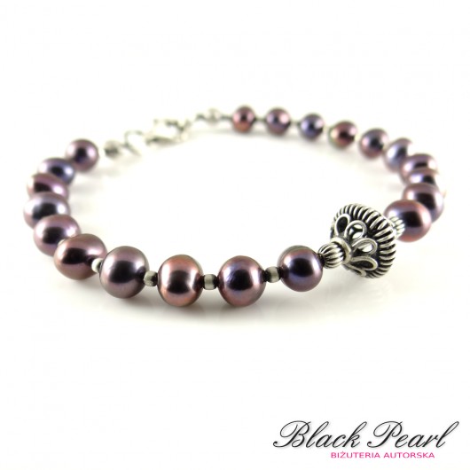 Violet Satine - bransoletka Black Pearl