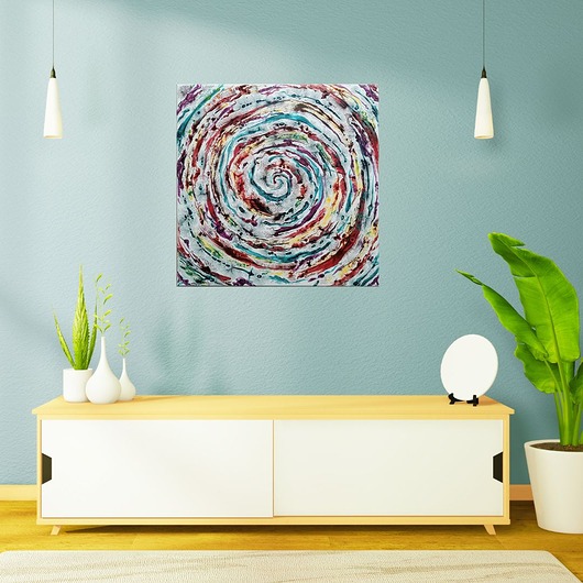 obrazy Alive! ręcznie malowana abstrakcja 60x60 cm